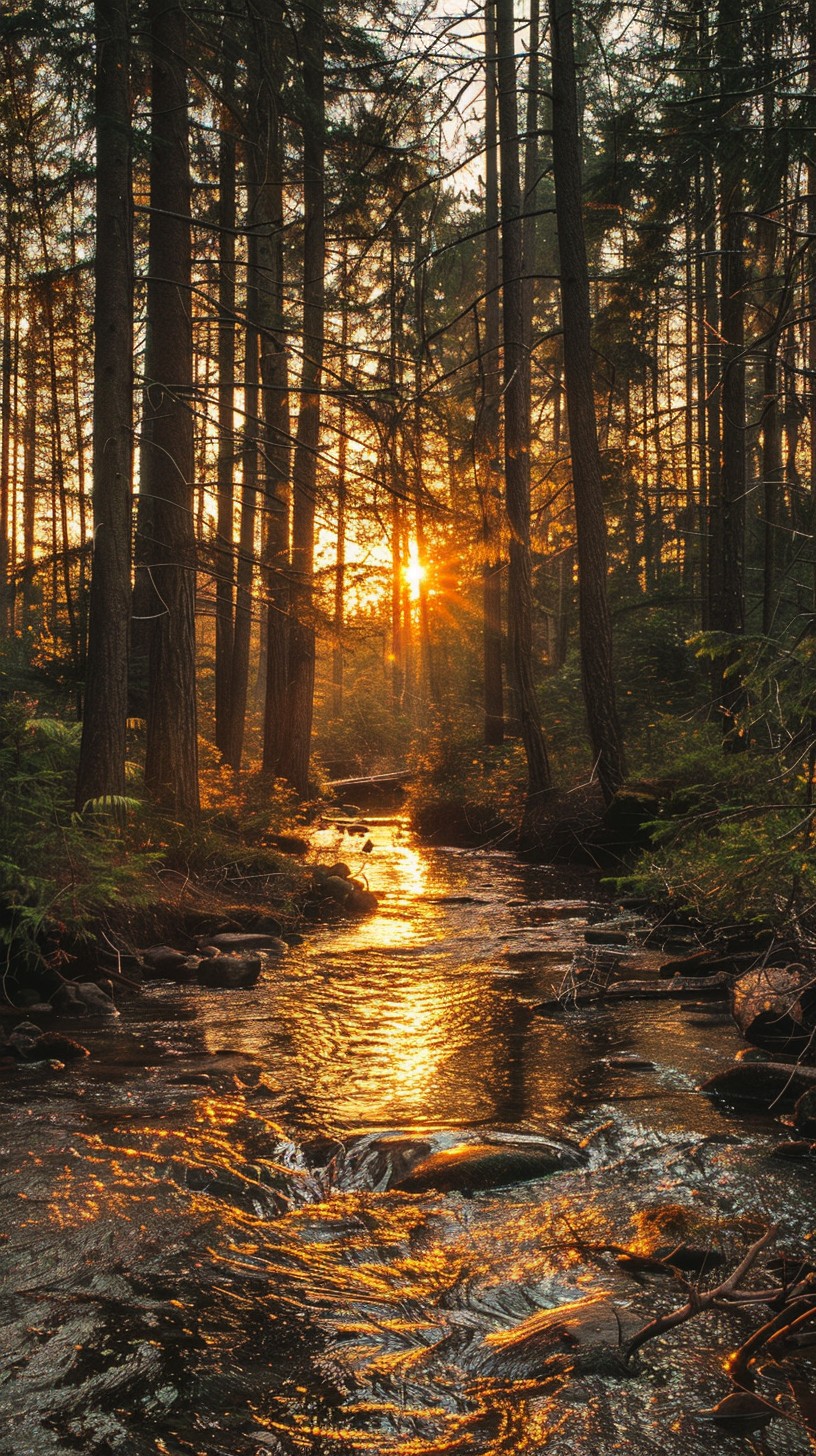 Stream Sunset Free Sunset Forest Stream Image - Sunset, Forest, Stream | Download at ...