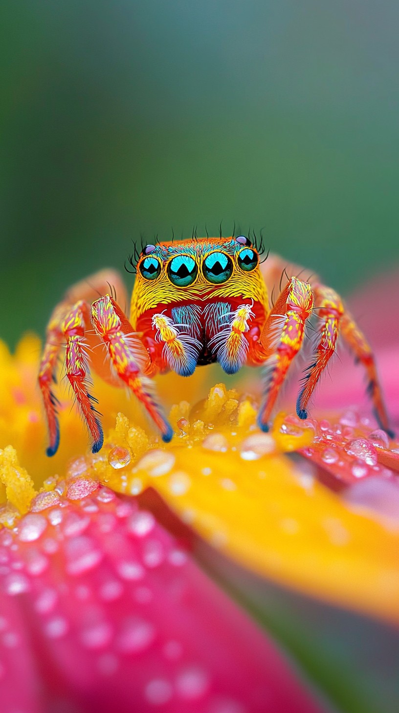 Free Colorful spider close-up Image - Spider, Colorful, Nature ...