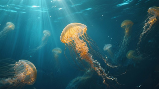 Free Glowing Jellyfish Dance Image - Jellyfish, Ocean, Underwater ...