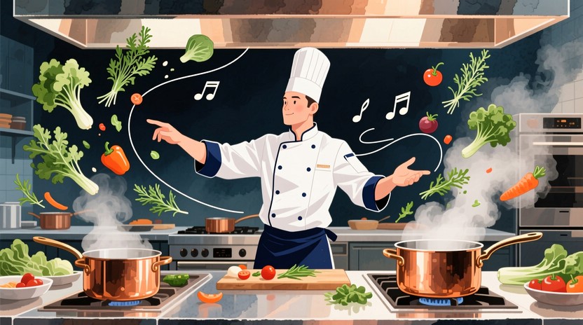 Free Professional Kitchen Scene Image - Chef, Cooking, Copper ...