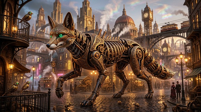 Free Steampunk Clockwork Fox Image - Steampunk, Mechanical, Clockwork ...