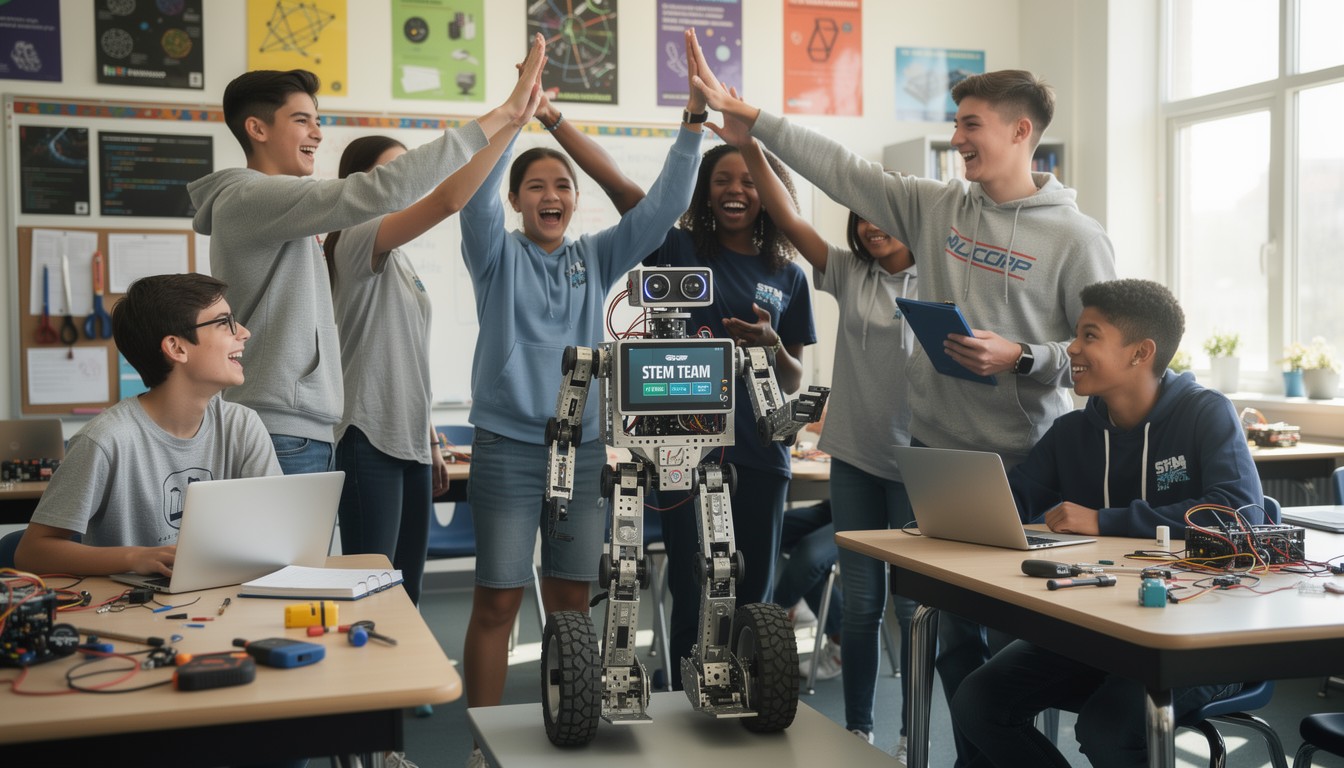 Free Robotics Team Victory Image - Robotics, Students, Education ...