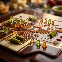 Free Edible Circuit Board Image - Chocolate, Caramel, Dessert ...