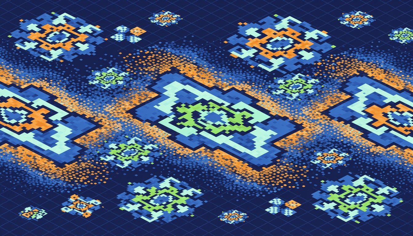 Free Geometric Pixel Landscape Photo - Isometric, Pixel, Geometric ...