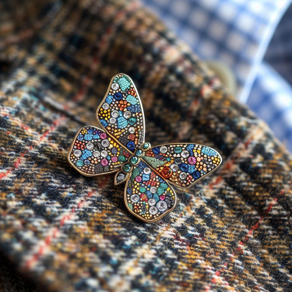 Free Colorful Butterfly Brooch Image - Butterfly, Brooch, Colorful ...
