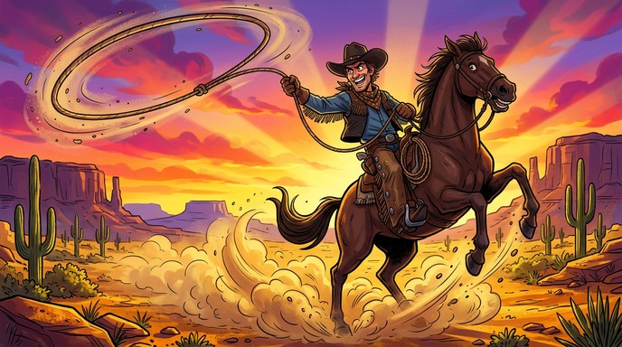 Free Western Lasso Action Image - Cowboy, Lasso, Horse | Download at ...