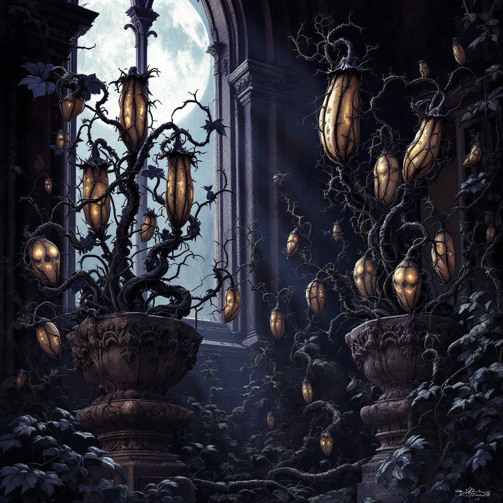 Goth Beans Free Gothic Bean Cathedral Image - Gothic, Botanical, Pods | Download ...
