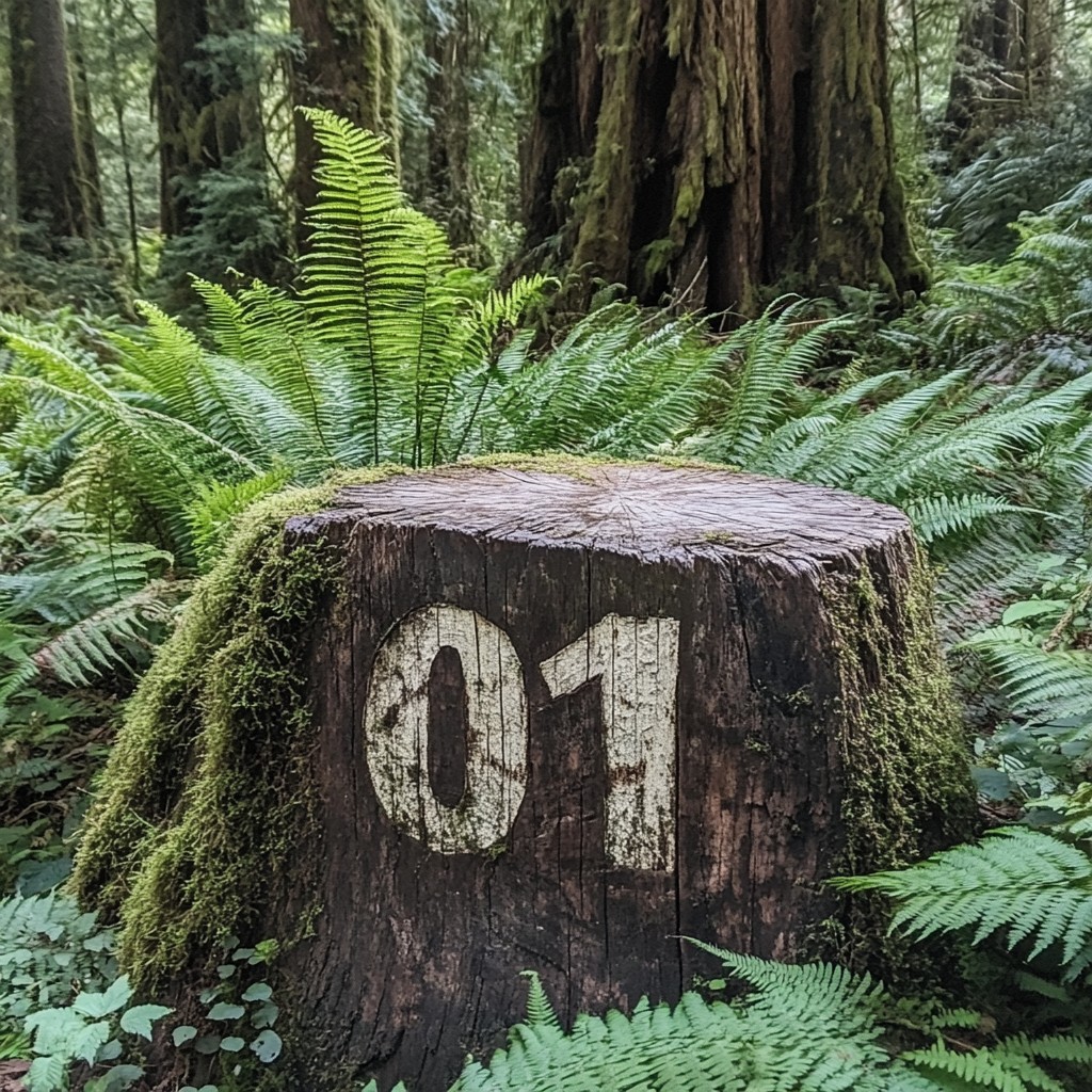Nump Tree Free Numbered Tree Stump Image - Forest, Moss, Ferns | Download at ...