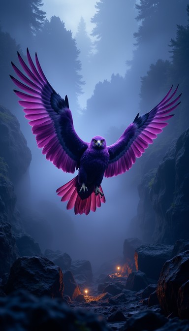Purple Rhinestone Eagle Free Mystical Purple Eagle Image | Download at StockCake