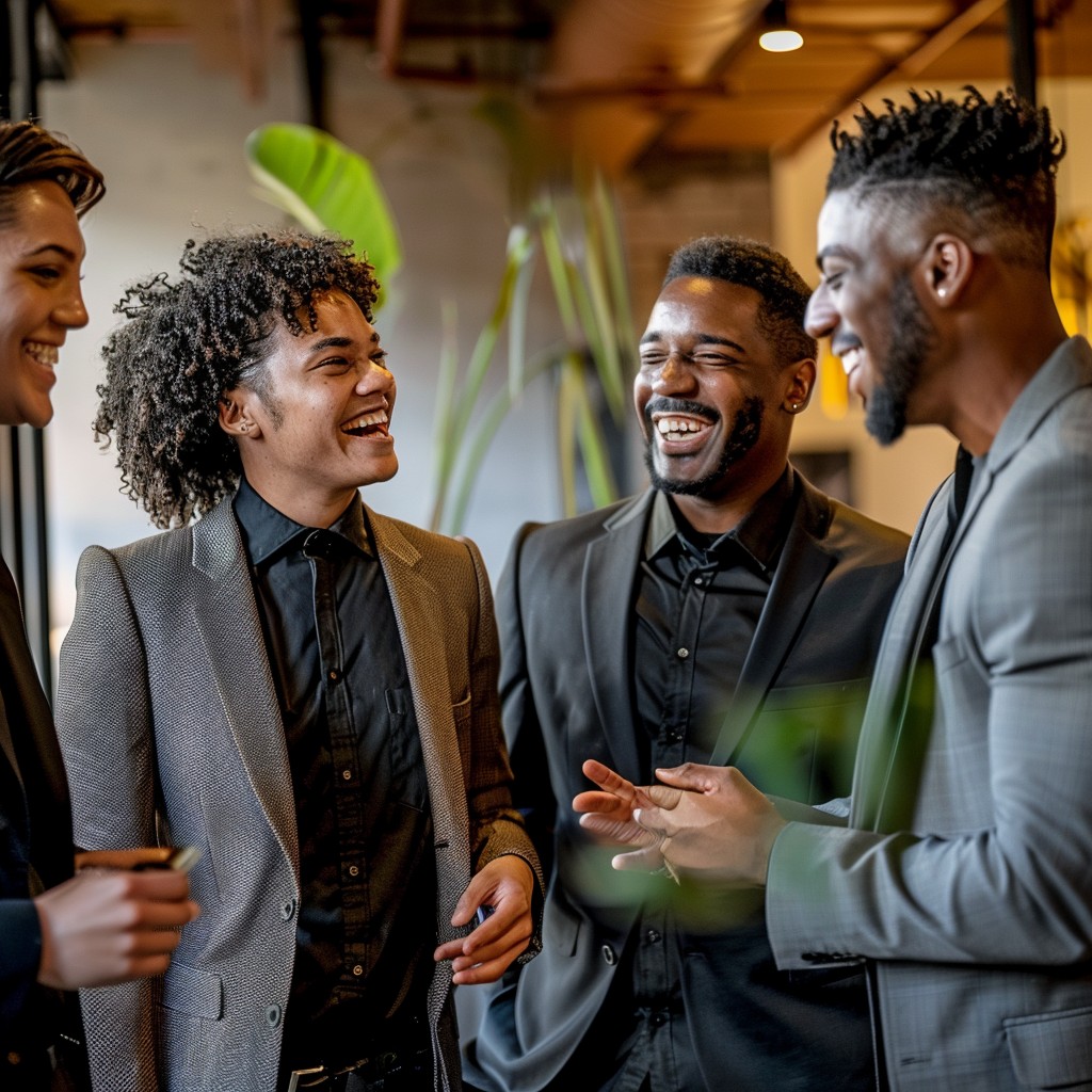 Free Joyful Group Gathering Photo - Friends, Laughter, Suits | Download ...