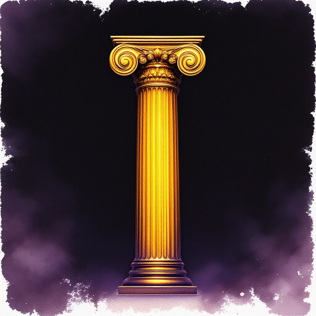 Free Gilded Classical Column Image - Column, Classical, Watercolor ...