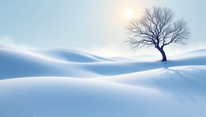 Free Solitary Winter Dawn Image - Winter, Snow, Tree | Download at ...