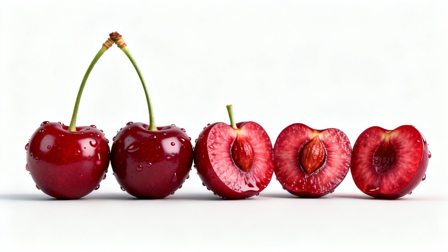 Cherry Case Study Free Juicy Cherry Cross-section Image - Cherry, Fruit, Ripe | Download ...