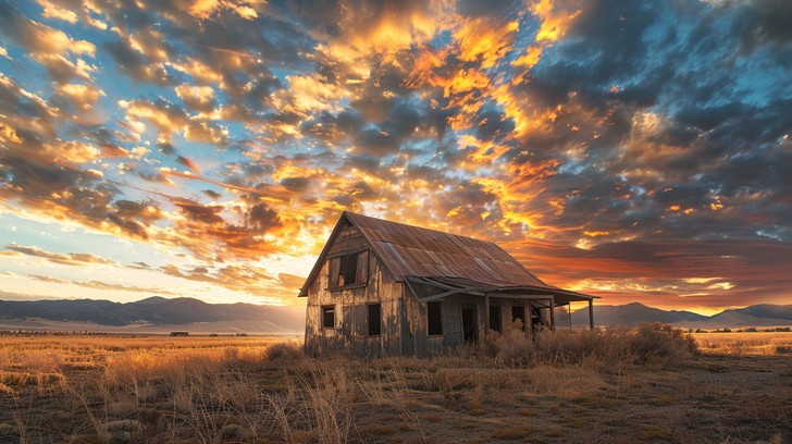 Free Rustic Sunset Charm Photo - Sunset, Farmhouse, Sky | Download at ...