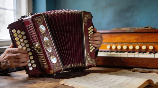 Free Vintage Accordion Music Image - Accordion, Music, Burgundy ...