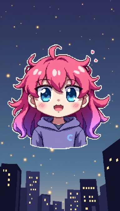 Free Pink Pixel Princess Image | Download at StockCake