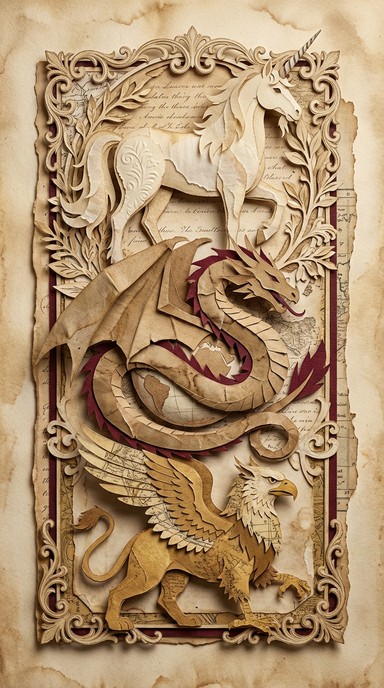 Paper Mythic Free Mythical Paper Beasts Image - Griffin, Dragon, Unicorn | Download ...