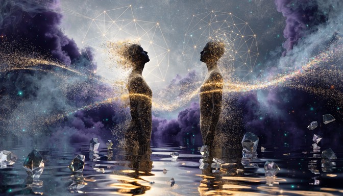 Free Cosmic Love Connection Image - Couple, Silhouette, Cosmic ...