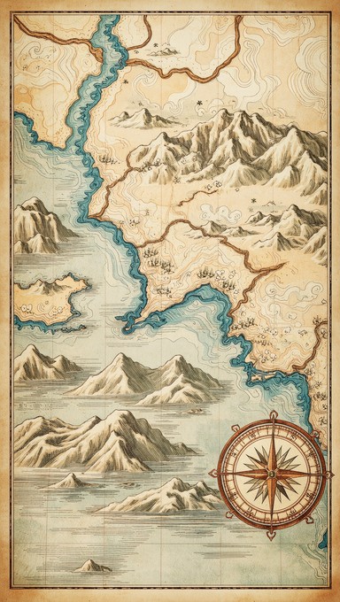 Free Ancient Explorer's Map Image - Compass, Map, Vintage | Download at ...