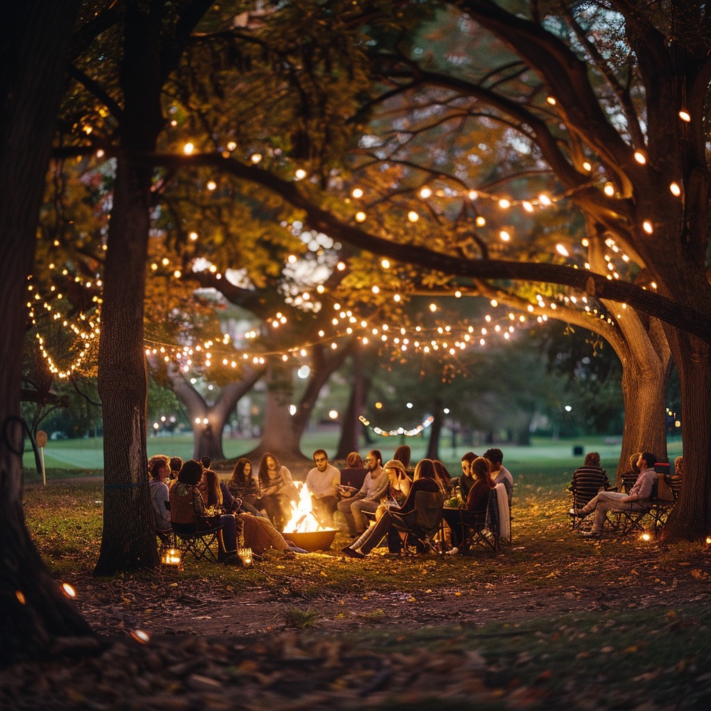 Free Enchanted Evening Gathering Image - Evening, Friends, Campfire ...