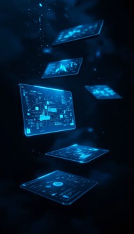 Free Floating Digital Interfaces Image - Holographic, Interface ...