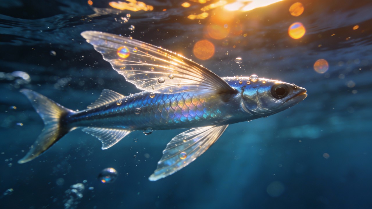 Free Flying Fish Soars Image - Fish, Flying, Ocean | Download at StockCake