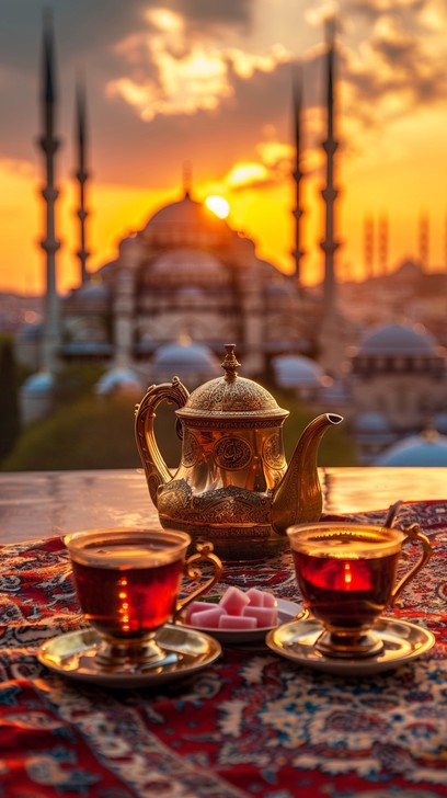 Tea Sunset Free Sunset Tea Time Image - Sunset, Tea, Mosque | Download at StockCake