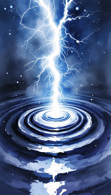 Floating Lightning Free Lightning Meets Water Image - Lightning, Ripples, Watercolor ...