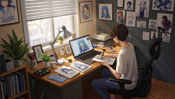 Free Creative Study Session Image - Artist, Illustration, Workspace ...
