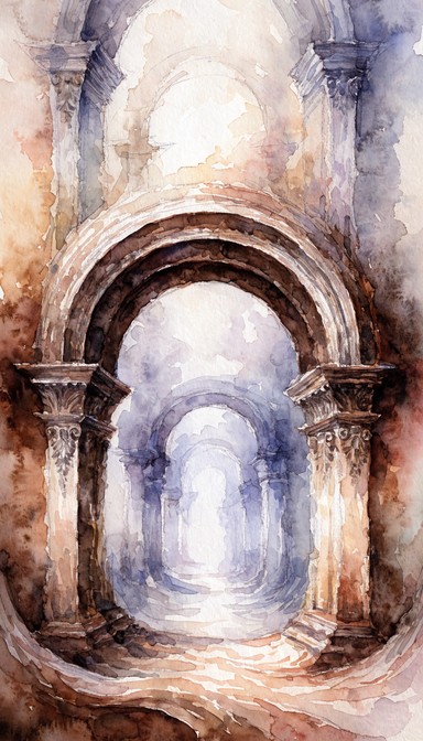 Free Passages Of Light Image - Watercolor, Arches, Architecture ...