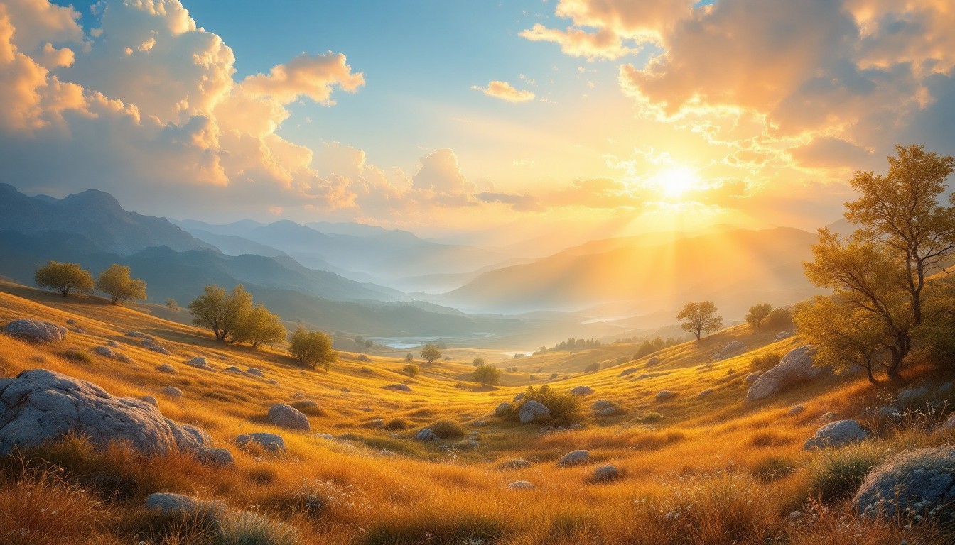 Free Golden Mountain Sunset Image - Mountains, Sunset, Sunbeams ...