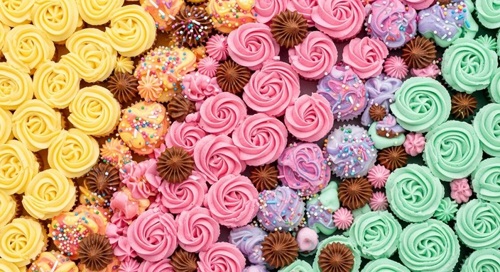 Free Tricolor Buttercream Rosettes Image - Buttercream, Rosettes ...