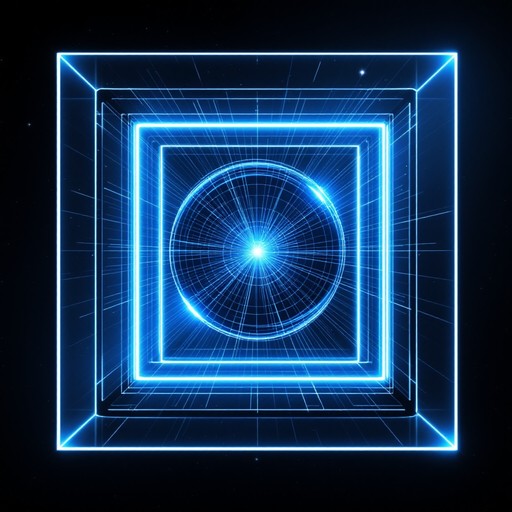 Blue Rectangular Portal Free Glowing Geometric Portal Image - Geometric, Minimal, Futuristic ...
