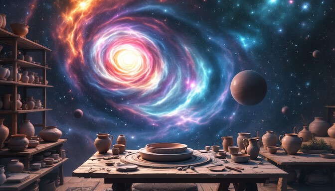 Space Pottery Example Free Cosmic Pottery Workshop Image - Cosmic, Pottery, Surreal ...