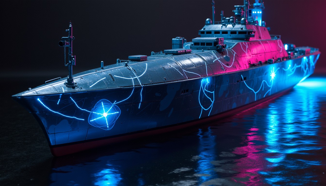 Free Neon Warship Illuminated Photo - Warship, Neon, Futuristic ...