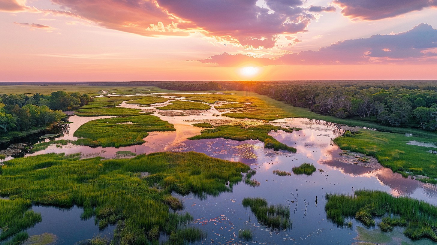 Free Sunset Marsh Vista Image - Sunset, Marsh, Landscape | Download at ...