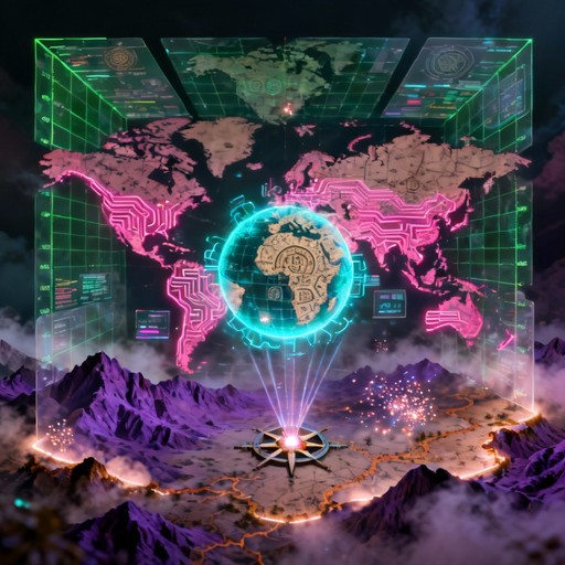 Free Global Digital Network Image - Cyberpunk, Holographic, Futuristic ...