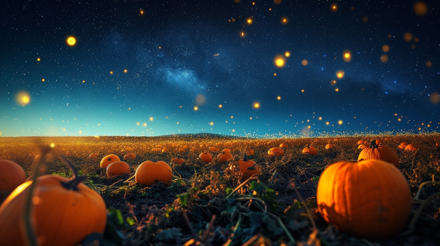 Free Pumpkin Patch Night Image - Pumpkins, Night, Stars | Download at ...