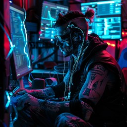 Computer Punk Free Cyberpunk Computer Session Image - Cyberpunk, Neon, Technology ...