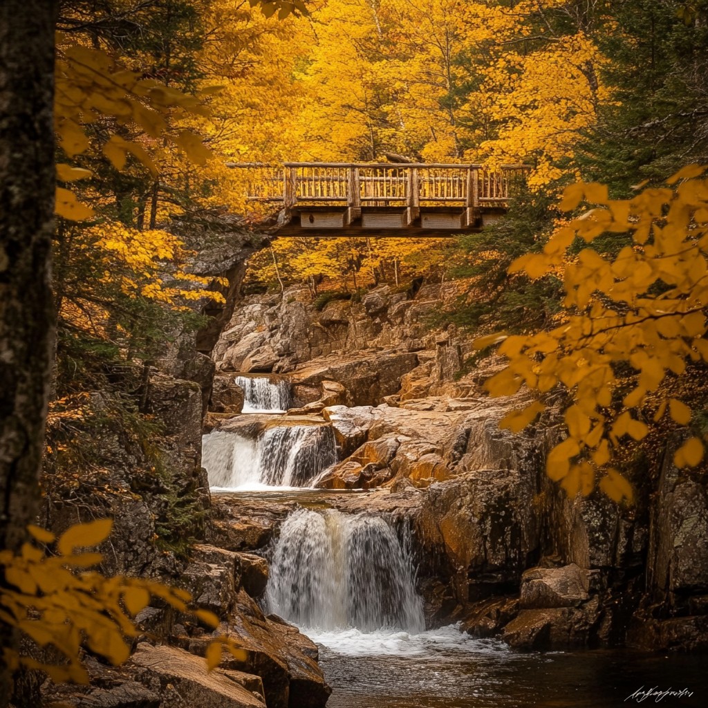 Free Autumn Waterfall View Image - Autumn, Waterfall, Forest | Download ...