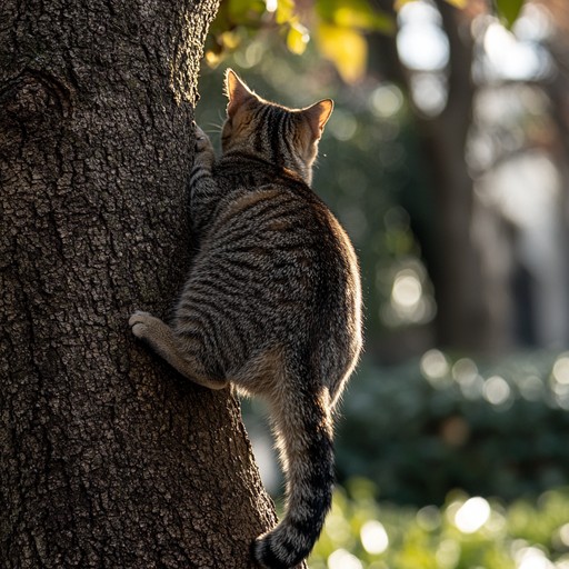 Free Cat climbs tree Image - Cat, Tree, Nature | Download at StockCake