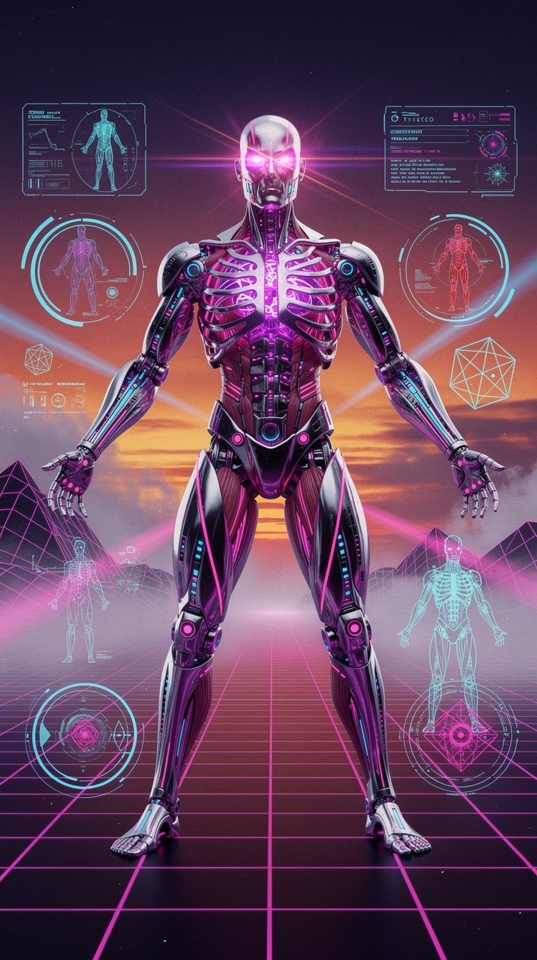 Free Neon Cybernetic Anatomy Image - Cybernetic, Biomechanical ...