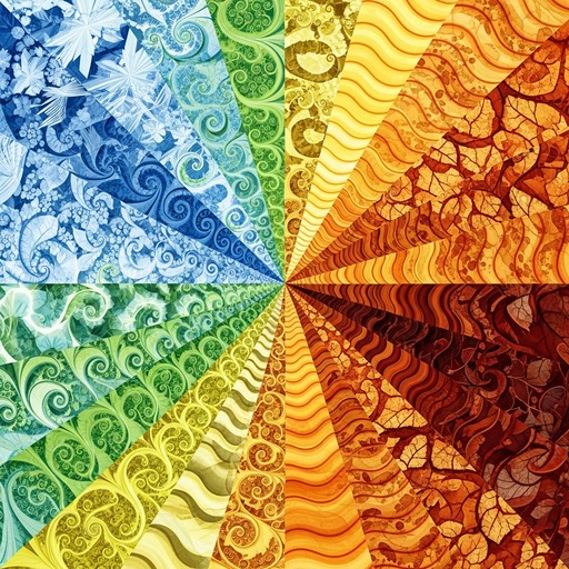 Color Transformations Example Image Free Seasonal Cycle Transformation Image - Seasons, Abstract, Fractal ...