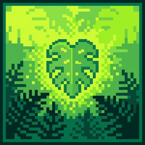 Free Geometric Jungle Growth Image - Pixel, Art, Monstera | Download at ...