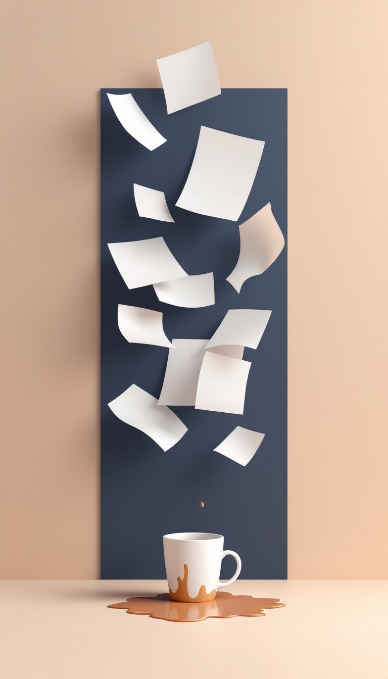 Free Floating Paper Cascade Image - Papers, Documents, Coffee ...