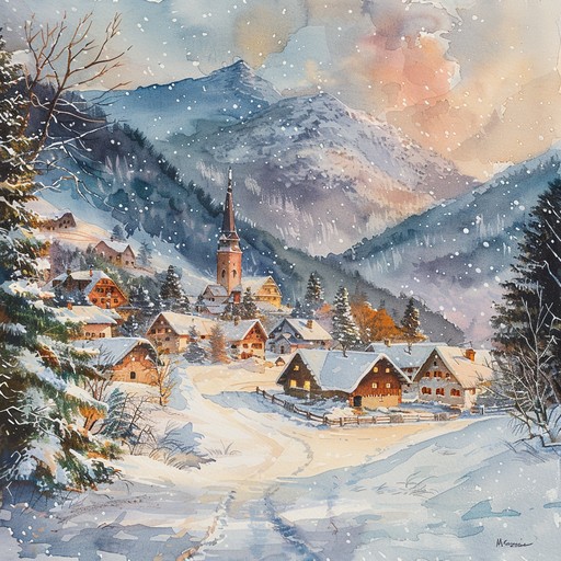 Free Snowy village scene Image - Snow, Village, Winter | Download at ...