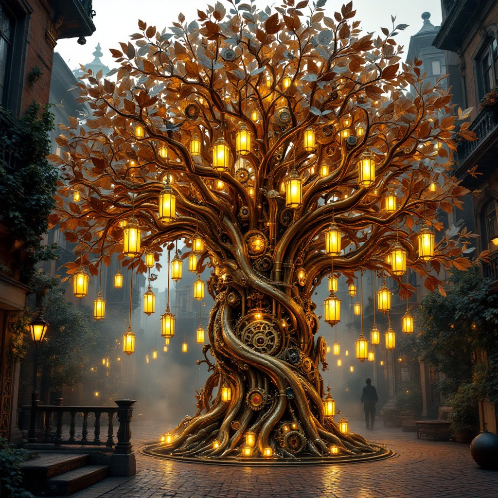 Steampunk Style Tree Free Steampunk Tree Masterpiece Image - Steampunk, Mechanical, Tree ...