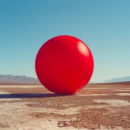 Red Sphere Target Location Free Giant Red Sphere Image - Red, Sphere, Desert | Download at StockCake