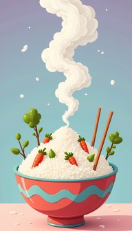 Free Magical Rice Bowl Image - Rice, Bowl, Steam | Download at StockCake