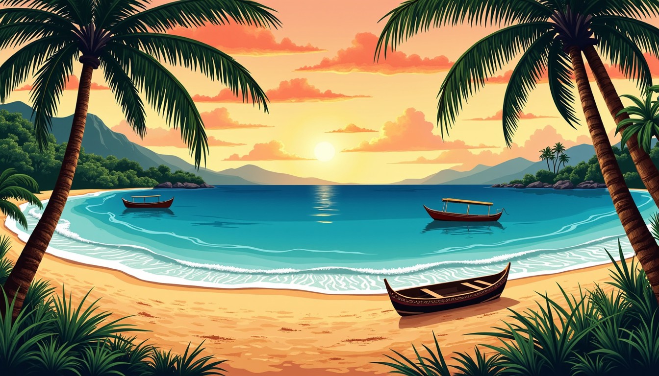 Free Tropical Golden Sunset Image - Tropical, Sunset, Beach | Download ...
